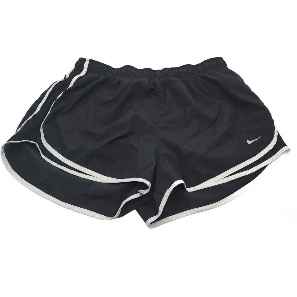 Nike Dri-FIT Tempo Running Shorts Black White XL Womens Athletic Gym Workout